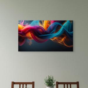 Large Tempered Glass Panel Art - Peaceful Seascape with Origami Boat