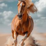 Galloping Horse Tempered Glass Wall Art – Large Modern Equestrian Decor,
