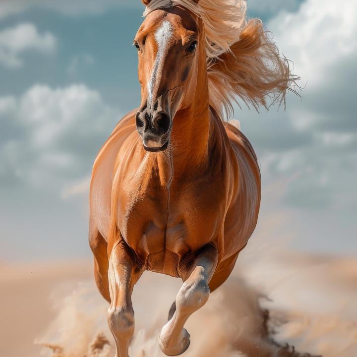 Galloping Horse Tempered Glass Wall Art – Large Modern Equestrian Decor,