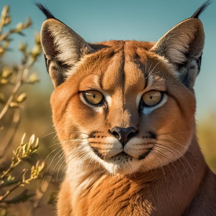 Wild Cat Portrait Tempered Glass Wall Art,Wildlife and Animal ThemeLarge Modern Glass Artwork