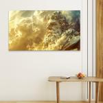 Greek Mythology Zeus Tempered Wall Decor,Ancient God Sculpture Printing on Glass