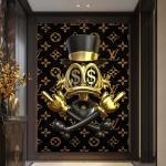 Scrooge McDuck Tempered Glass Art, Gold Money Pop Art Office Decor,Large