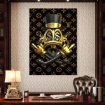 Scrooge McDuck Tempered Glass Art, Gold Money Pop Art Office Decor,Large