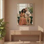 Custom Family Portrait Painting, Personalized Anniversary Gift