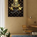 Scrooge McDuck Tempered Glass Art, Gold Money Pop Art Office Decor,Large