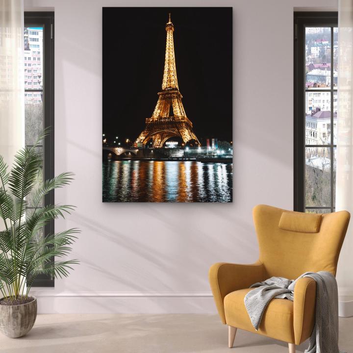 Eiffel Tower Glass Wall Art, Surreal Paris Cityscape Decor,Tempered Glass Print
