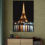 Eiffel Tower Glass Wall Art, Surreal Paris Cityscape Decor,Tempered Glass Print