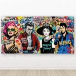Hollywood Legends Glass Art, Marilyn Monroe Elvis Audrey James Pop Art Print