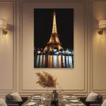 Eiffel Tower Glass Wall Art, Surreal Paris Cityscape Decor,Tempered Glass Print