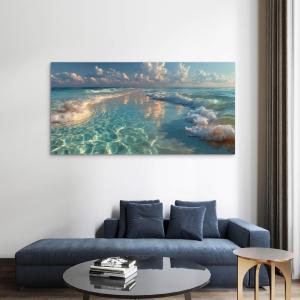 Nature & Ocean Scene Tempered Glass Print, HD Quality Wall Art, Modern Home Office Decoration