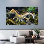 Fantasy Seadragon Tempered Glass Wall Art, Mythical Sea Creature Decor
