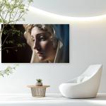 Virgin Mary Glass Wall Art, Blessed Mother Portrait, Tempered Glass Printing, Catholic Home Decor