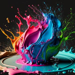 Tempered Glass Wall Art – Colorful Paint Splash Design, Modern Abstract Home Decor