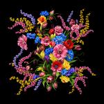 Oversized Baroque Style Rich Flowers Glass Tableau,Tempered Glass Art,Floral Design