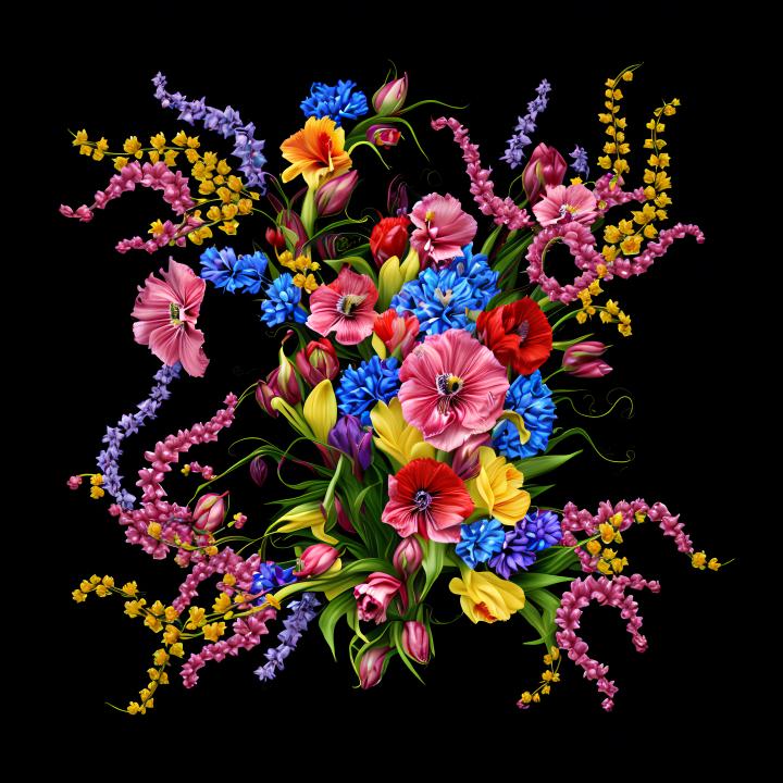 Oversized Baroque Style Rich Flowers Glass Tableau,Tempered Glass Art,Floral Design