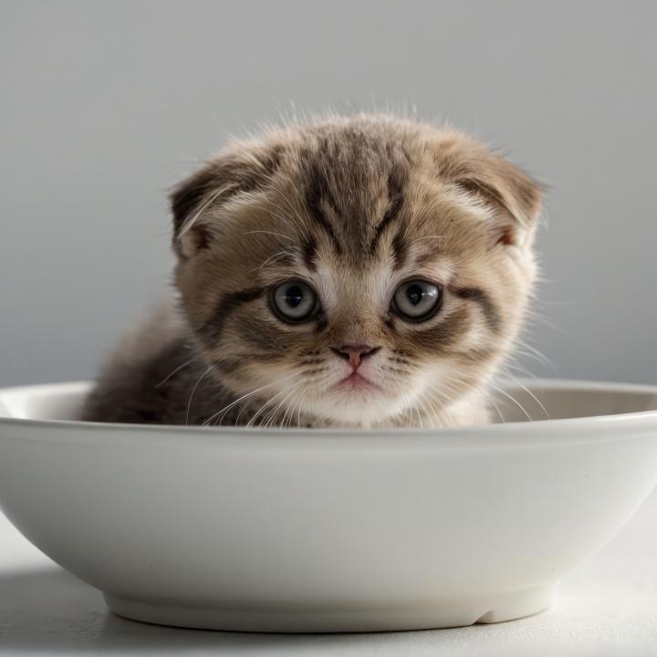 Kitten in Bowl Tempered Glass Wall Art: HD Print, Kitten Portrait