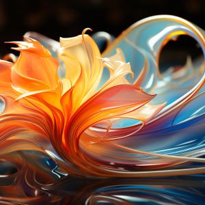 Abstract Floral Tempered Glass Wall Art: Modern UV Printed Decor