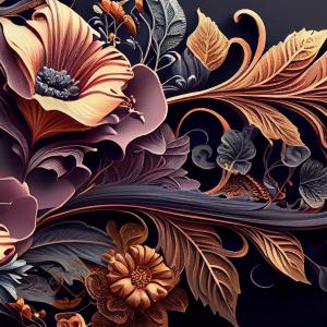 Decorative Tempered Glass Artwork , UV Printed Floral Wall Decor