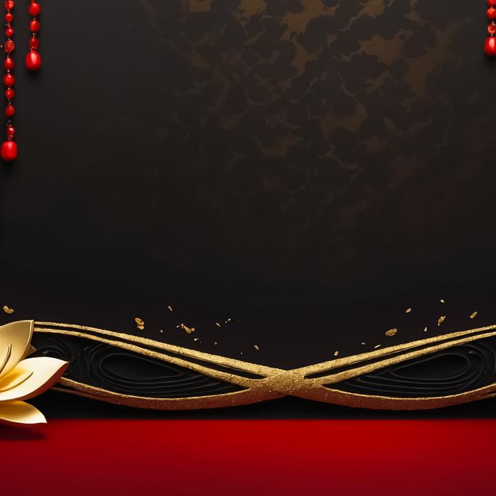Red and Gold Oriental Lotus Wall Art | Oversize Tempered Glass Panel | Luxury Asian Decor