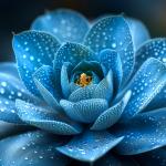 Blue Echeveria Succulent Glass Art | Modern Botanical Decor,Large UV Print