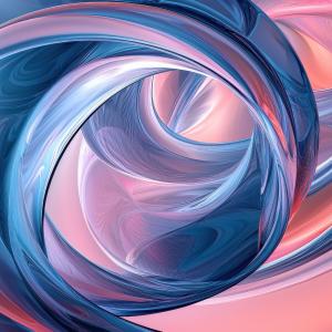 Large Tempered Glass Wall Art - Abstract Fluid Glass Ring Design