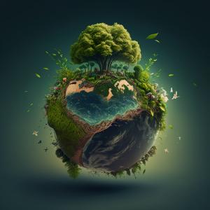 Modern Home Decor: Ultra HD Eco Globe Tempered Glass Panel - Environmental Statement Piece
