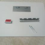 Large Tempered Glass Print | Oranges on a Mediterranean Terrace with Turquoise Sea View