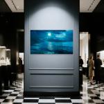 Tempered Glass Wall Art, Full Moon over Ocean Night View,Moonlight Sea Reflection